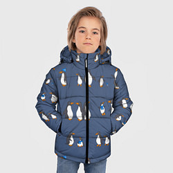 Куртка зимняя для мальчика Забавное семейство пингвинов, цвет: 3D-черный — фото 2