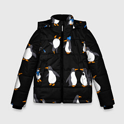 Куртка зимняя для мальчика Веселая семья пингвинов, цвет: 3D-светло-серый