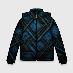 Зимняя куртка для мальчика Тёмно-синяя шотландская клетка