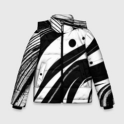 Зимняя куртка для мальчика Abstract black and white composition