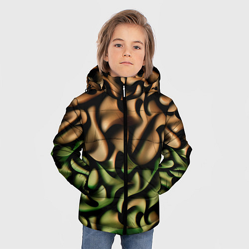 Зимняя куртка для мальчика Мягкие завитушки / 3D-Черный – фото 3
