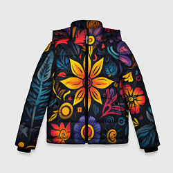 Зимняя куртка для мальчика Растительный узор в латино-американском стиле
