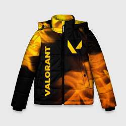 Куртка зимняя для мальчика Valorant - gold gradient вертикально, цвет: 3D-черный