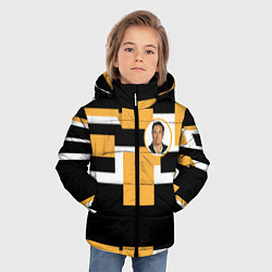 Куртка зимняя для мальчика Илон идея, цвет: 3D-светло-серый — фото 2