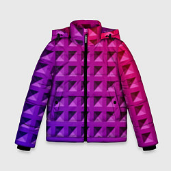 Зимняя куртка для мальчика Пластиковые объемные квадраты