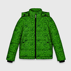 Куртка зимняя для мальчика Шрек паттерн, цвет: 3D-красный