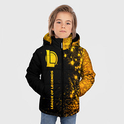 Куртка зимняя для мальчика League of Legends - gold gradient по-вертикали, цвет: 3D-черный — фото 2