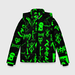 Куртка зимняя для мальчика Berserk neon green, цвет: 3D-светло-серый