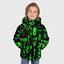 Куртка зимняя для мальчика Berserk neon green, цвет: 3D-красный — фото 2