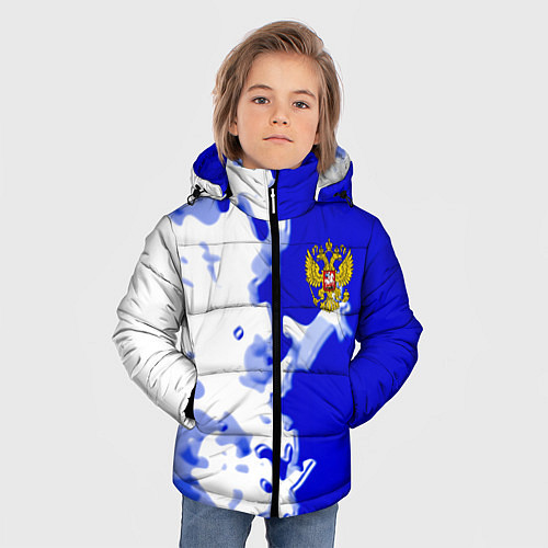 Зимняя куртка для мальчика Россия спортивная коллекция 2023 / 3D-Черный – фото 3
