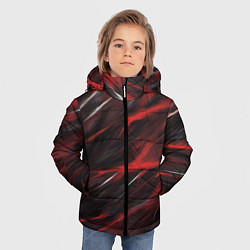 Куртка зимняя для мальчика Красный шторм, цвет: 3D-черный — фото 2