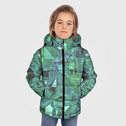 Куртка зимняя для мальчика Кибертехно, цвет: 3D-светло-серый — фото 2