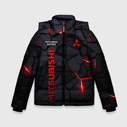 Куртка зимняя для мальчика Mitsubishi - плиты с эффектом свечения, цвет: 3D-черный