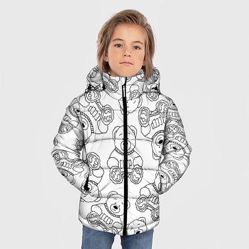 Зимняя куртка для мальчика Мишки из СССР / 3D-Светло-серый – фото 3