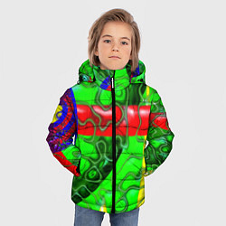 Куртка зимняя для мальчика Кожаный рельеф, цвет: 3D-светло-серый — фото 2