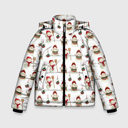 Зимняя куртка для мальчика Новогодние снеговики