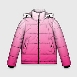 Зимняя куртка для мальчика Бело-розовый градиент