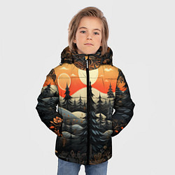 Куртка зимняя для мальчика Зимний лес в ожидании праздника, цвет: 3D-светло-серый — фото 2