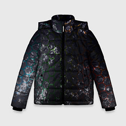 Куртка зимняя для мальчика Черные узоры, цвет: 3D-черный