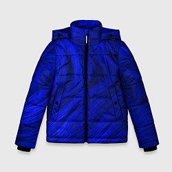 Зимняя куртка для мальчика Текстура синей шерсти