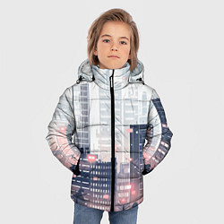Куртка зимняя для мальчика Безмятежный город, цвет: 3D-черный — фото 2