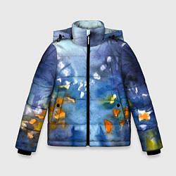 Куртка зимняя для мальчика После дождя акварель, цвет: 3D-красный