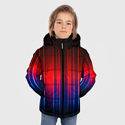 Куртка зимняя для мальчика Неоновый узор неоновая шкала, цвет: 3D-светло-серый — фото 2