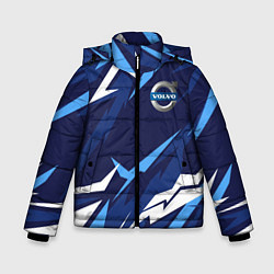 Зимняя куртка для мальчика Вольво - синяя абстракция