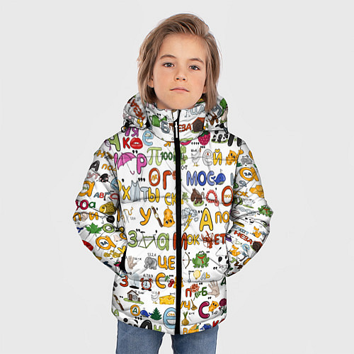 Зимняя куртка для мальчика Много ребусов / 3D-Черный – фото 3