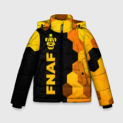 Куртка зимняя для мальчика FNAF - gold gradient по-вертикали, цвет: 3D-черный