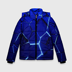 Куртка зимняя для мальчика Плиты неоновые, цвет: 3D-черный