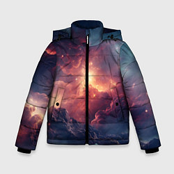 Зимняя куртка для мальчика Космические облака