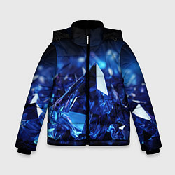 Зимняя куртка для мальчика Синие прозрачные алмазы