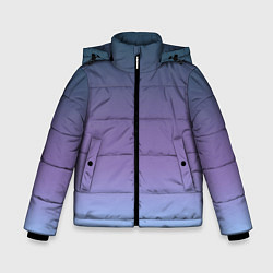 Куртка зимняя для мальчика Градиент синий фиолетовый голубой, цвет: 3D-черный