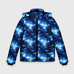 Куртка зимняя для мальчика Cosmic neon boom, цвет: 3D-черный