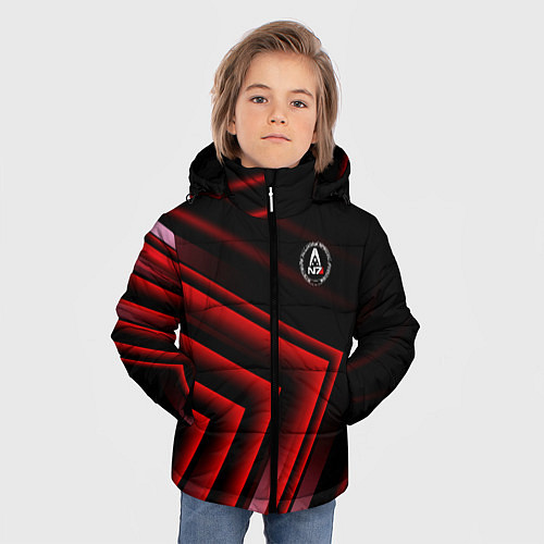Зимняя куртка для мальчика Mass Effect N7 special forces / 3D-Черный – фото 3