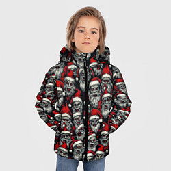Куртка зимняя для мальчика Плохой Санта Клаус, цвет: 3D-черный — фото 2