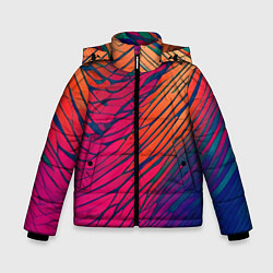Куртка зимняя для мальчика Буйство красок акварелика, цвет: 3D-черный