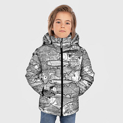 Куртка зимняя для мальчика Экзотические рыбы в кораллах, цвет: 3D-черный — фото 2