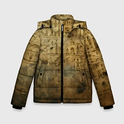 Куртка зимняя для мальчика Древний папирус, цвет: 3D-светло-серый