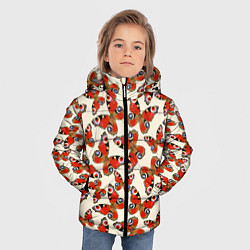 Куртка зимняя для мальчика Бабочки хамелеоны, цвет: 3D-светло-серый — фото 2