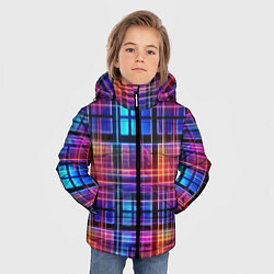 Куртка зимняя для мальчика Неоновый паттерн, цвет: 3D-светло-серый — фото 2
