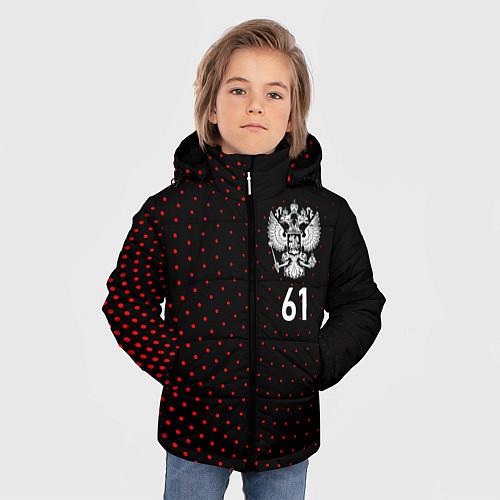 Зимняя куртка для мальчика Точки: Ростовская область / 3D-Светло-серый – фото 3