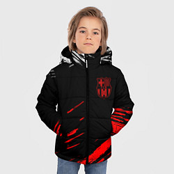 Куртка зимняя для мальчика Барселона краски, цвет: 3D-черный — фото 2