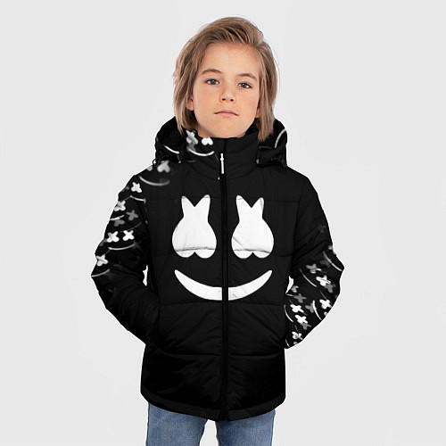 Зимняя куртка для мальчика Marshmello black collection / 3D-Черный – фото 3