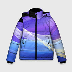 Зимняя куртка для мальчика Фиолетовая и голубая абстракция