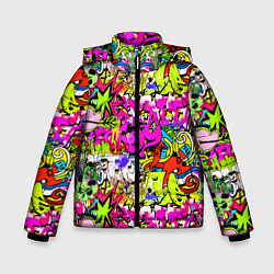 Зимняя куртка для мальчика Цветное граффити
