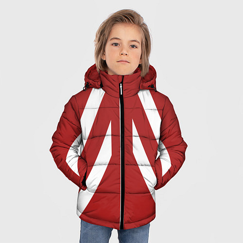 Зимняя куртка для мальчика Дизайн с полосами шестидесятых / 3D-Черный – фото 3