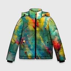 Зимняя куртка для мальчика Абстрактные мазки краски