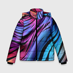 Куртка зимняя для мальчика Линия неонового цвета, цвет: 3D-черный